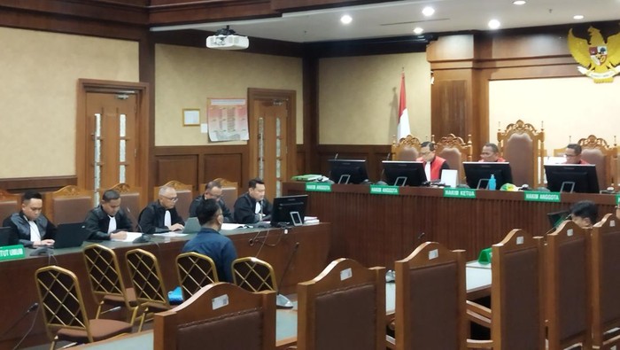 Sidang kasus suap vonis bebas Ronald Tannur di Pengadilan Tipikor, Jakarta Pusat, Selasa (7/1/2024).