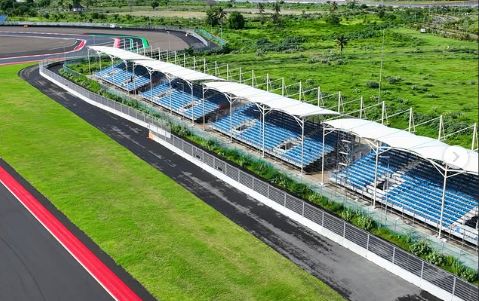 Tribun grandstand Sirkuit Mandalika.