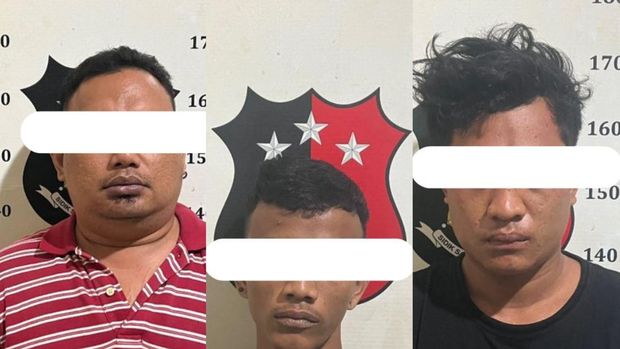 3 orang komplotan jambret di Batam, Kepri yang berhasil ditangkap polisi. (Dok Polsek Batu Aji)