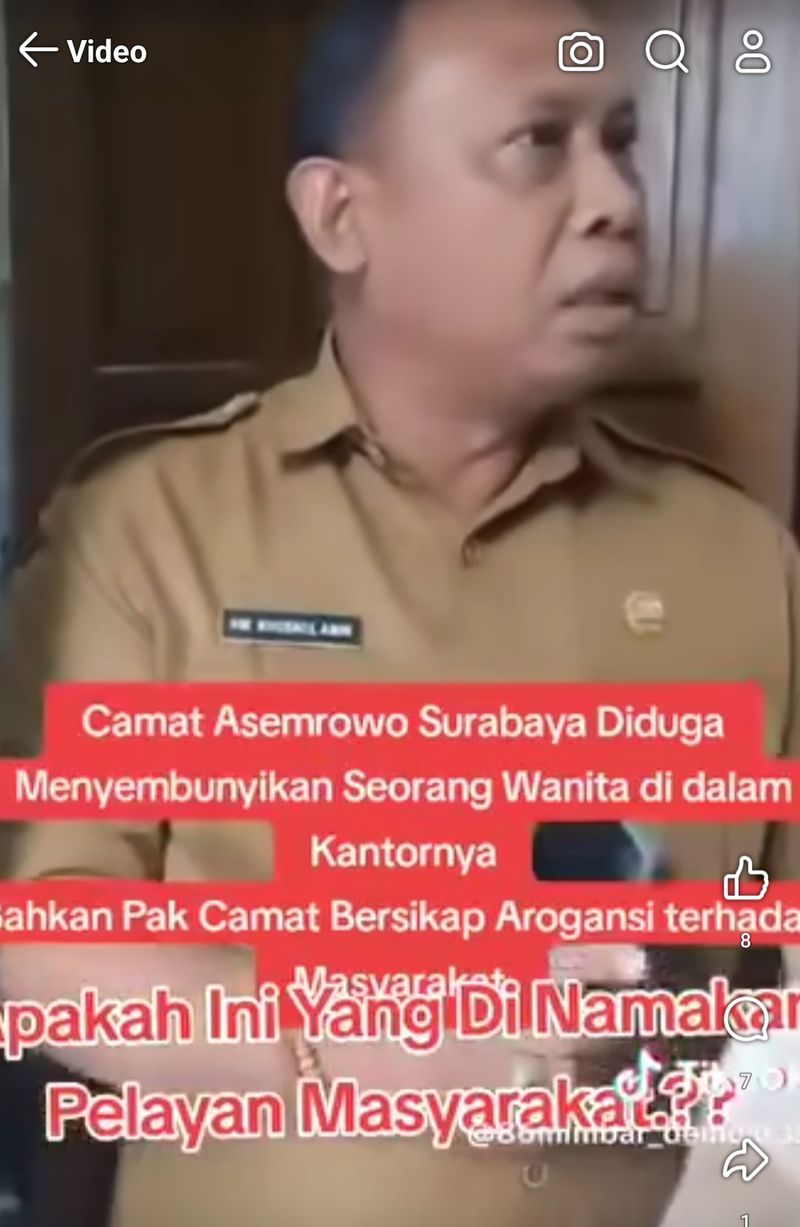 Camat Asemrowo Surabaya saat digeruduk sekelompok orang