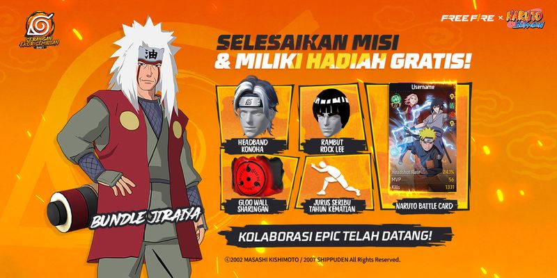 Free Fire x Naruto Shippuden.