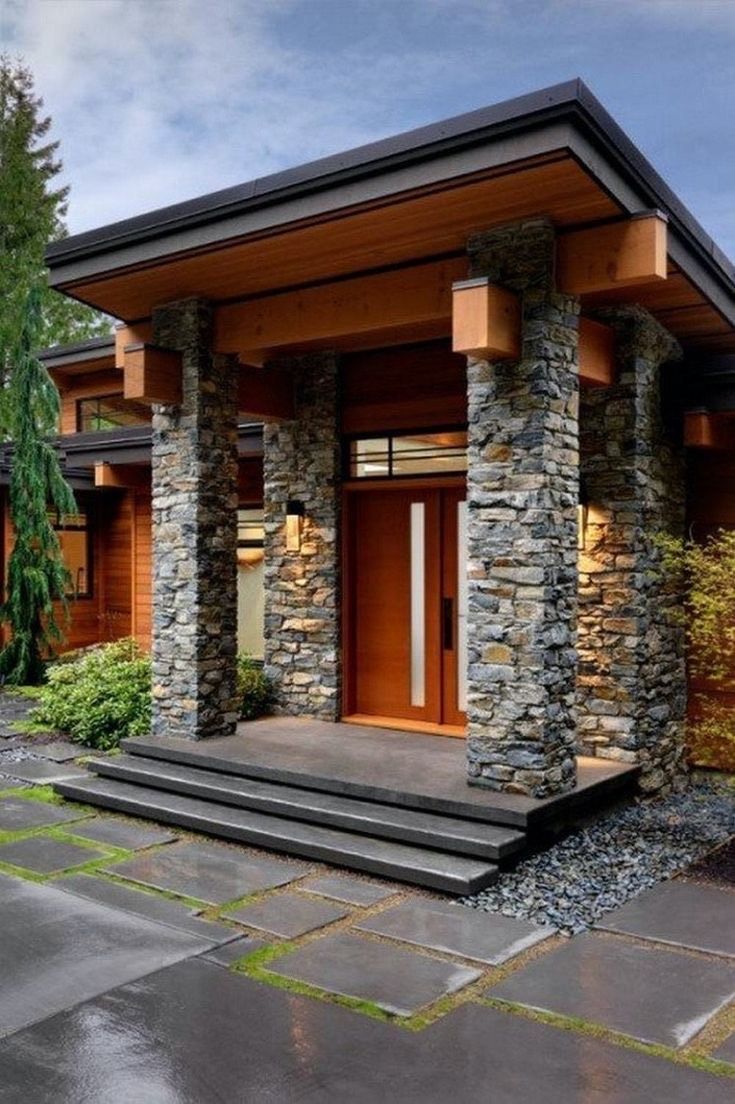 Contoh desain tiang teras rumah.