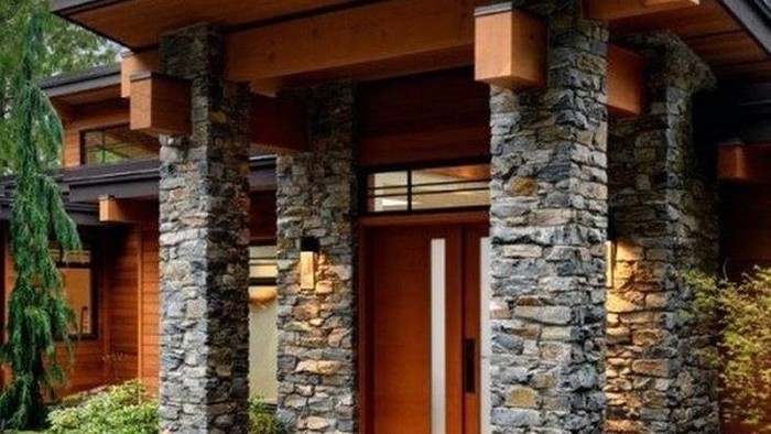 Contoh desain tiang teras rumah.