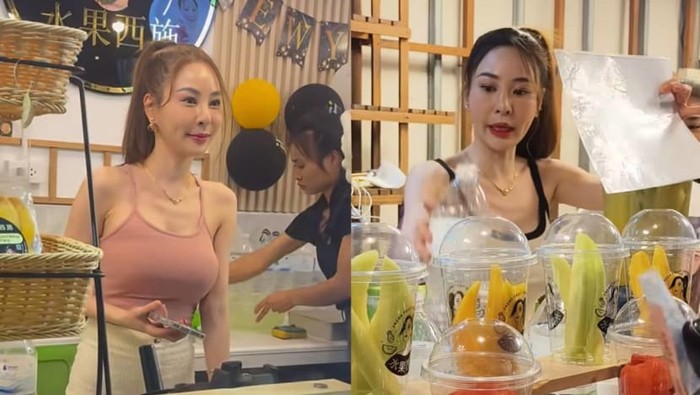 Jualan Tak Laku, Akhirnya Penjual Jus Cantik Layani Foto Bareng