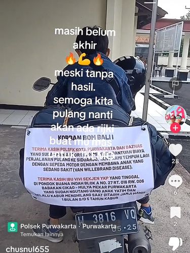 Kiriman TikTok Chusnul Chotimah, Penyintas Bom Bali I saat menagih utang hingga ke Purwakarta demi obati anaknya.
