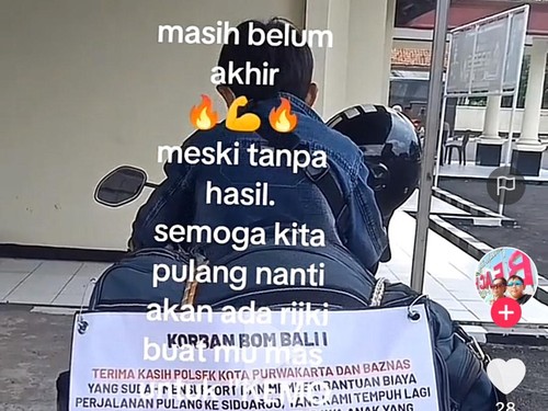 Kiriman TikTok Chusnul Chotimah, Penyintas Bom Bali I saat menagih utang hingga ke Purwakarta demi obati anaknya.