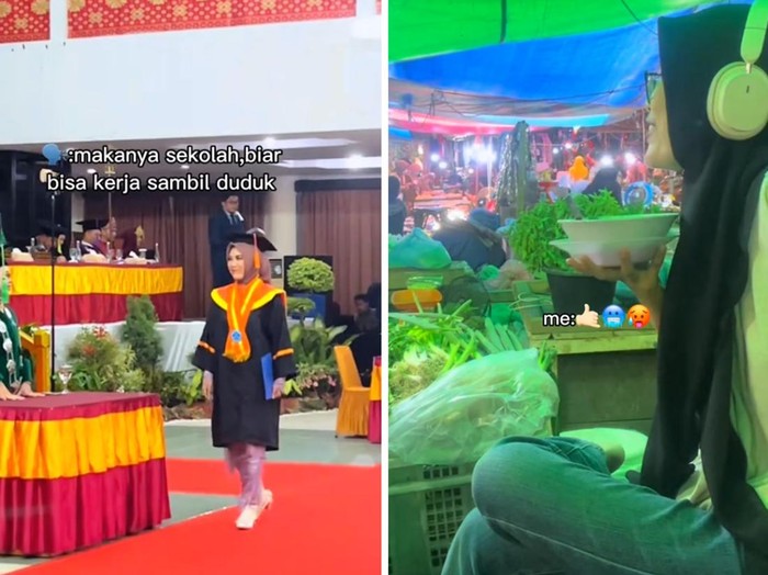 Kisah lulus sarjana ini tak gengsi untuk mulai berjualan aneka sayur di pasar. Postingan tersebut langsung viral di TikTok.