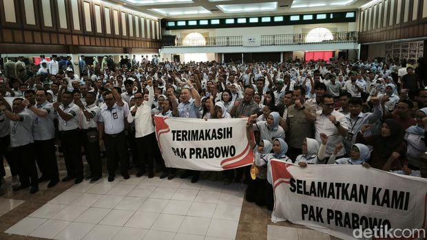 Koordinator Serikat Buruh Sritex Grup Slamet Kaswanto, saat ditemui di PT Sritex, Kabupaten Sukoharjo, Rabu (8/1/2025).