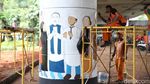 Mural Bertema Toleransi Hiasi Kolong Flyover Kampung Melayu