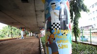 Kawasan tersebut kini terlihat menarik dengan mural warna-warni.  