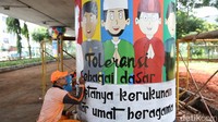 Mural toleransi ini juga sebagai sarana pendidikan untuk warga.  