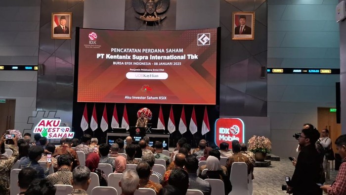 PT Kentanix Supra Internasional Tbk (KSIX), resmi melakukan pencatatan saham atau intial public offering (IPO) di Bursa Efek Indonesia (BEI) pada Rabu (8/1/2025).