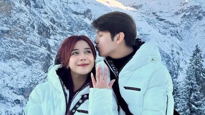 7 Foto Brisia Jodie Dilamar Jonathan Alden di Swiss, Romantis di Tengah Salju