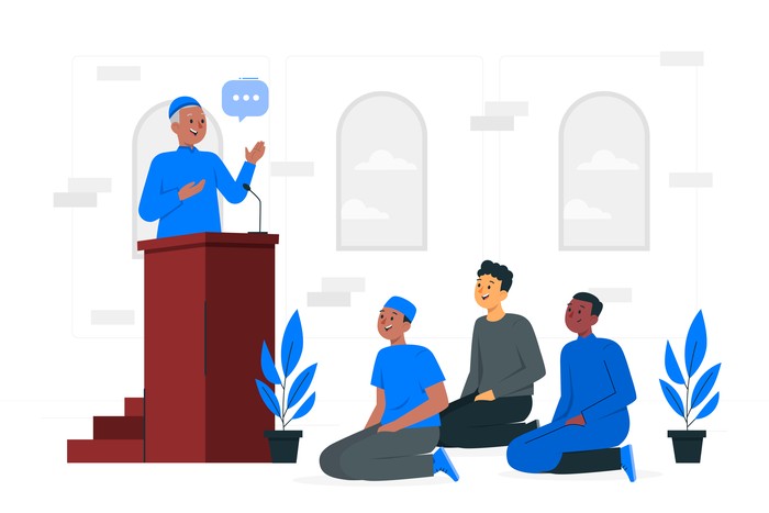 Ilustrasi khutbah atau ceramah