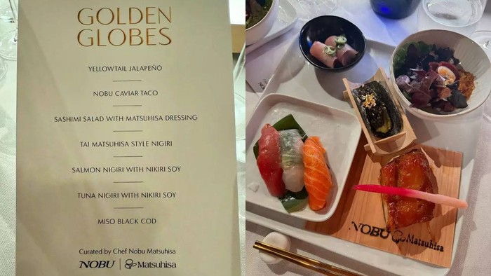 Intip Menu Fantastis Golden Globe Awards 2025 Racikan Chef Nobu