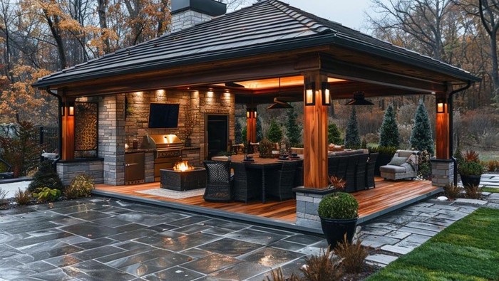 Inspirasi kanopi dapur outdoor.
