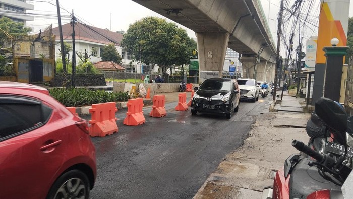 Kondisi Jalan Ciledug Raya yang sempat ambles (Fawdi/detikcom)