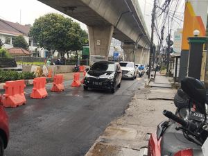 Kondisi Terkini Jalan Ciledug Raya yang Sempat Ambles-Picu Macet Parah