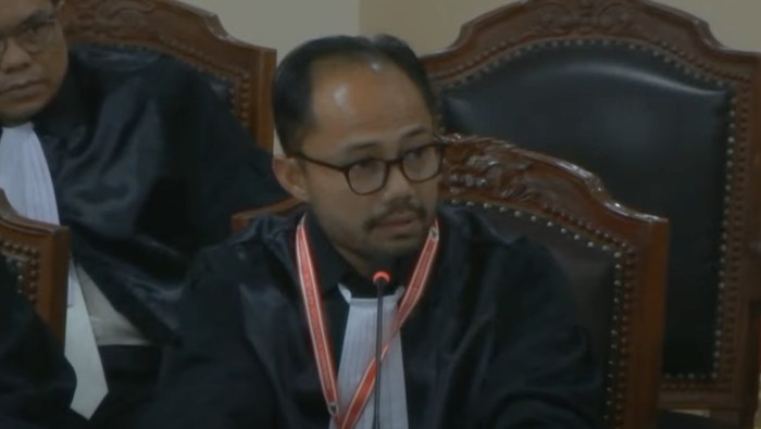 Kuasa Hukum Danny-Azhar dalam sidang gugatan 1,6 juta tanda tangan palsu Pilgub Sulsel di GedunG MK. Dokumen Istimewa