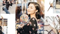 Dalam momen liburannya di Jepang, wanita ini juga sempat berpose sambil memegang lolipop berukuran jumbo. Foto: Instagram @arieltatum