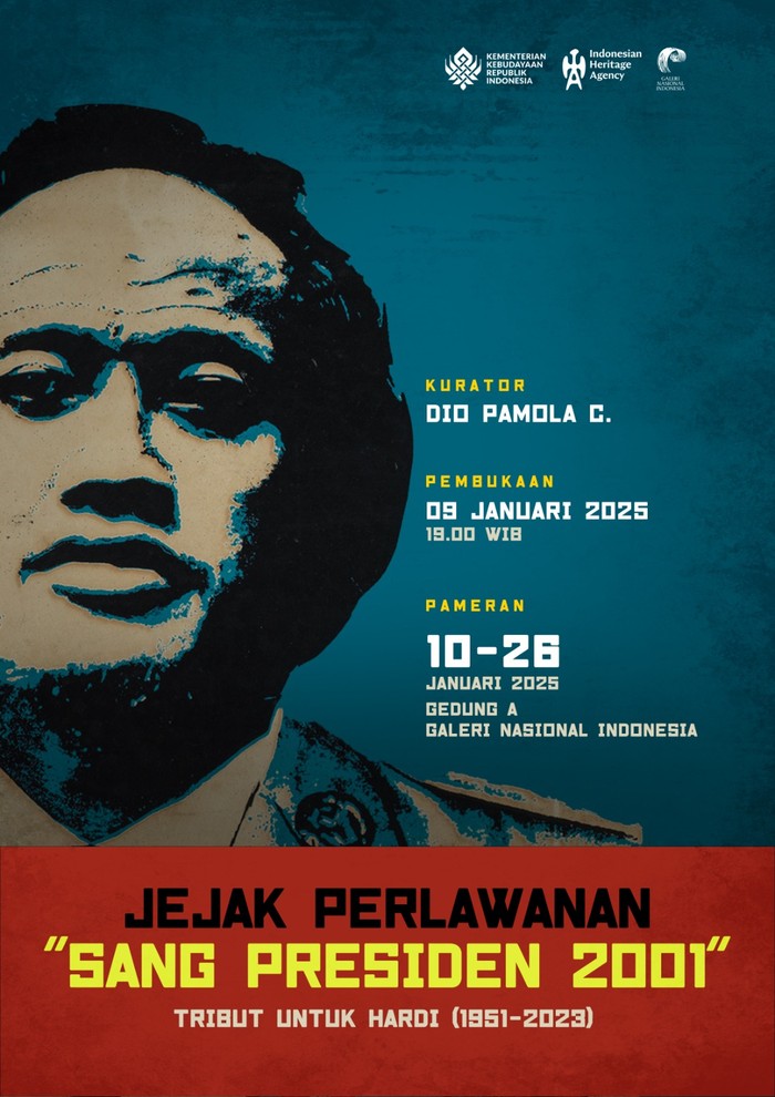 Pameran Seni Jejak Perlawanan Sang Presiden 2001 di Galeri Nasional Indonesia (GNI), Jakarta Pusat.
