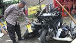 Olah TKP Kecelakaan Beruntun di Batu