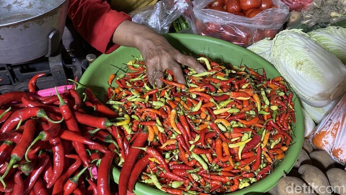 Pedagang cabai di Surabaya