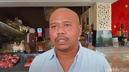 Sekjen Partai Gerindra Bali I Kadek Rambo Prasetya di The Trans Resort, Kabupaten Badung, Bali, Kamis (9/1/2025). (Aryo Mahendro/detikBali).
