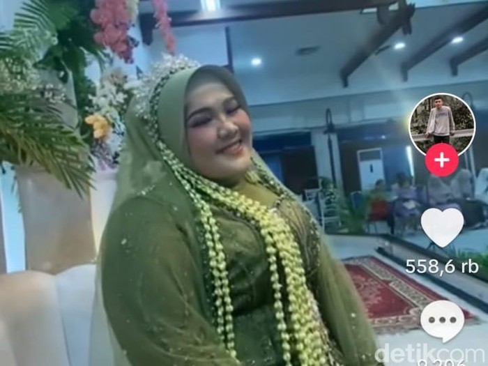 Tangkapan layar video dan foto pernikahan viral mempelai pria digantikan sepupu.