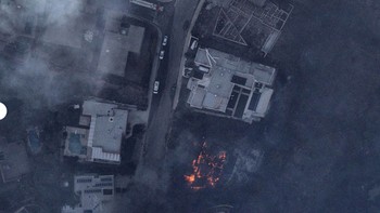 Dinas Cuaca Nasional menyebut kelembapan rendah dan vegetasi kering akibat kurangnya curah hujan, telah membuat kondisinya sangat buruk ketika terjadi kebakaran. Foto: Nearmap