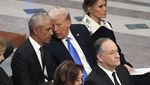 Momen Akrab Trump dan Obama Saat Pemakaman Jimmy Carter