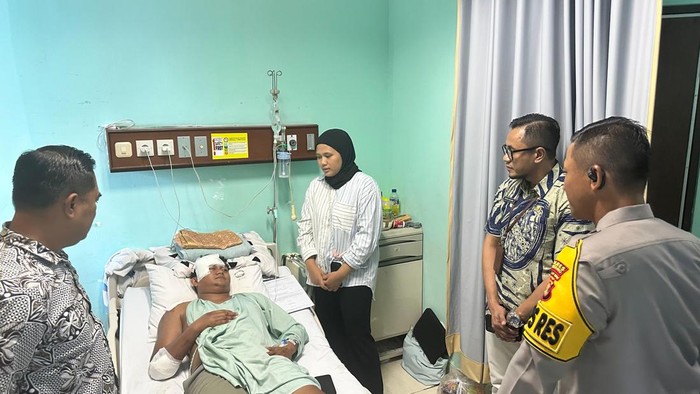 Polisi ditabrak pelaku curanmor di Boantang menjalani perawatan di rumah sakit.