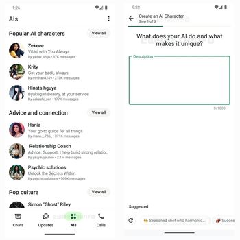 Tab AI baru di aplikasi WhatsApp