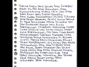 Tulisan Tangan Tom Lembong Usai Dijenguk Anies di Tahanan: Tak Bahas Perkara