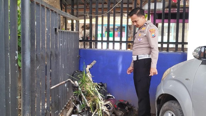 Motor korban tewas yang diduga pembalap liar Bangkalan