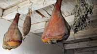 Jika sedang dingin, potongan daging bisa dikeringkan di suhu ruangan, entah ditaruh di luar atau di bawah tempat naungan. Foto: Stars Insider