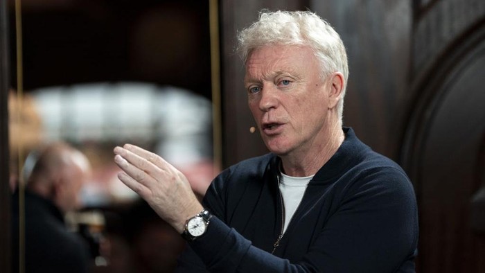 Former manager of Everton, Manchester United and West Ham, David Moyes, takes part in The Rest Is Football live show, at the Audley Public House in Mayfair, central London. Picture date: Wednesday December 18, 2024. (Photo by Ben Whitley/PA Images via Getty Images)