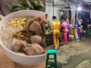 Gokil! Penjual Bakso Ini Pakai Kostum Power Rangers Saat Layani Pembeli