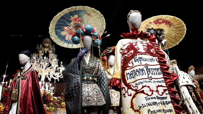 Creations are displayed at the exhibition 