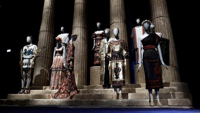 Creations are displayed at the exhibition 