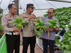 Polisi Sidoarjo Dukung Program Ketahanan Pangan, Ajak Warga Tanam Sayuran