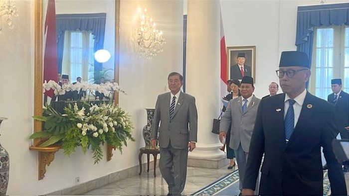 Presiden Prabowo Subianto mengucapkan selamat datang ke Perdana Menteri (PM) Jepang Shigeru Ishba di Indonesia, Sabtu (11/1/2024). Kunjungan PM Ishiba menurut Prabowo merupakan kehormatan besar bagi Indonesia karena Jepang merupakan mitra dan sahabat lama.