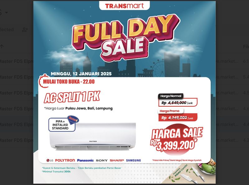 Transmart Full Day Sale