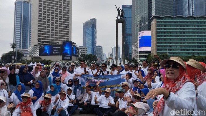 Warga asal Kerinci, Jambi, reunian di CFD Bundaran HI. Foto: Fawdi/detikcom