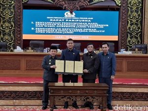 DPRD Gelar Paripurna Tetapkan Al Haris-Sani Jadi Gubernur-Wagub Terpilih