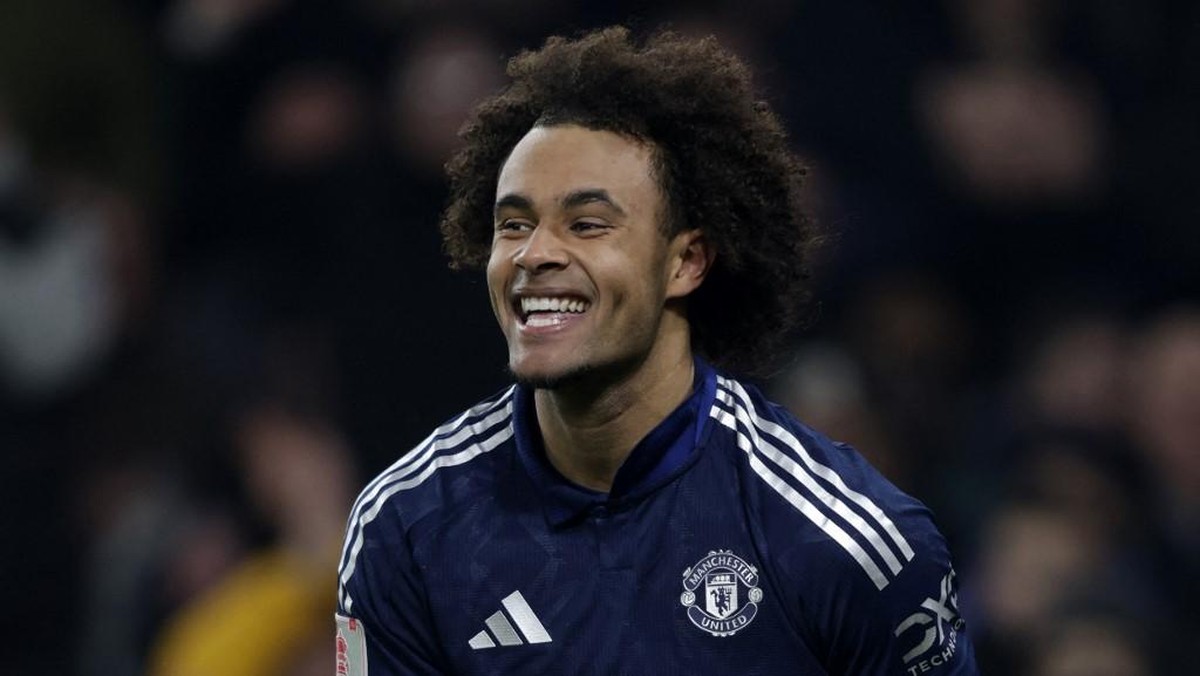 Striker Manchester United, Joshua Zirkzee. (Foto: AFP/IAN KINGTON)