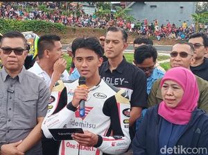 Kata Mario Aji Usai Uji Coba Sirkuit Parang Magetan di Depan Khofifah