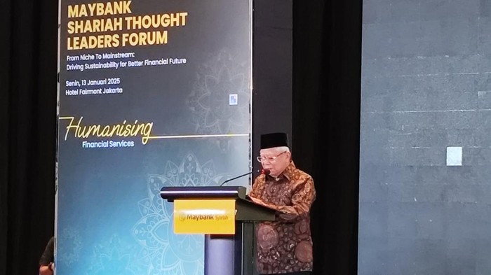 Maruf Amin dalam acara Maybank Shariah Tought, Senin (13/01/2024).