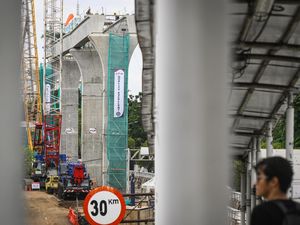 Melihat Progres Pembangunan LRT Velodrome-Manggarai Fase 1B