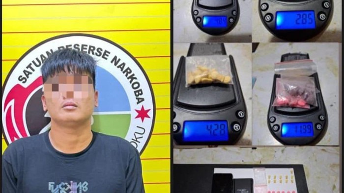 Tampang pelaku dan barang bukti yang berhasil diamankan polisi